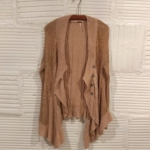 Tan size small cardigan Free People - Picture 1 of 7